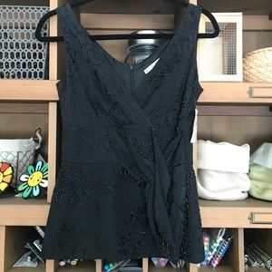 Nanette Lepore Black Beaded Top